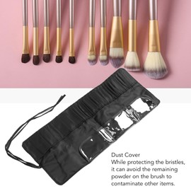 jerss Makeup Brush Rolling Holder 26 Holes Travel Cosmetic Bag Tool for Bag Black Brush Utensil Traveling Makeup Organizers