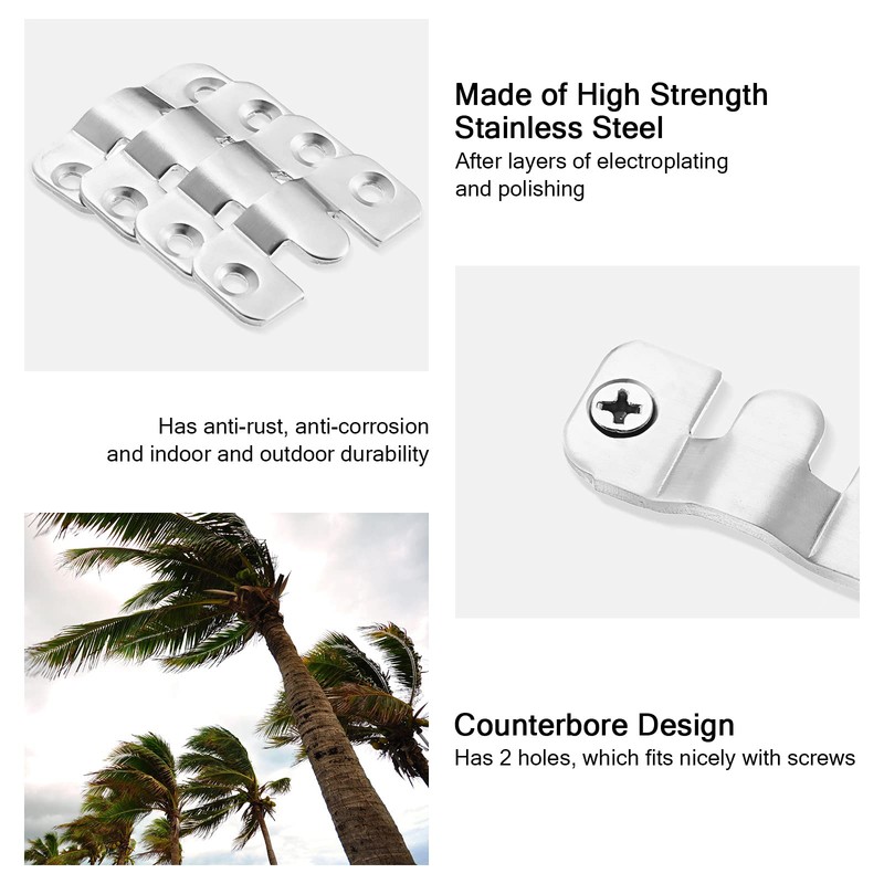 4 Pieces Flush Concealed Mount Bracket, Heavy Duty Flush Mount