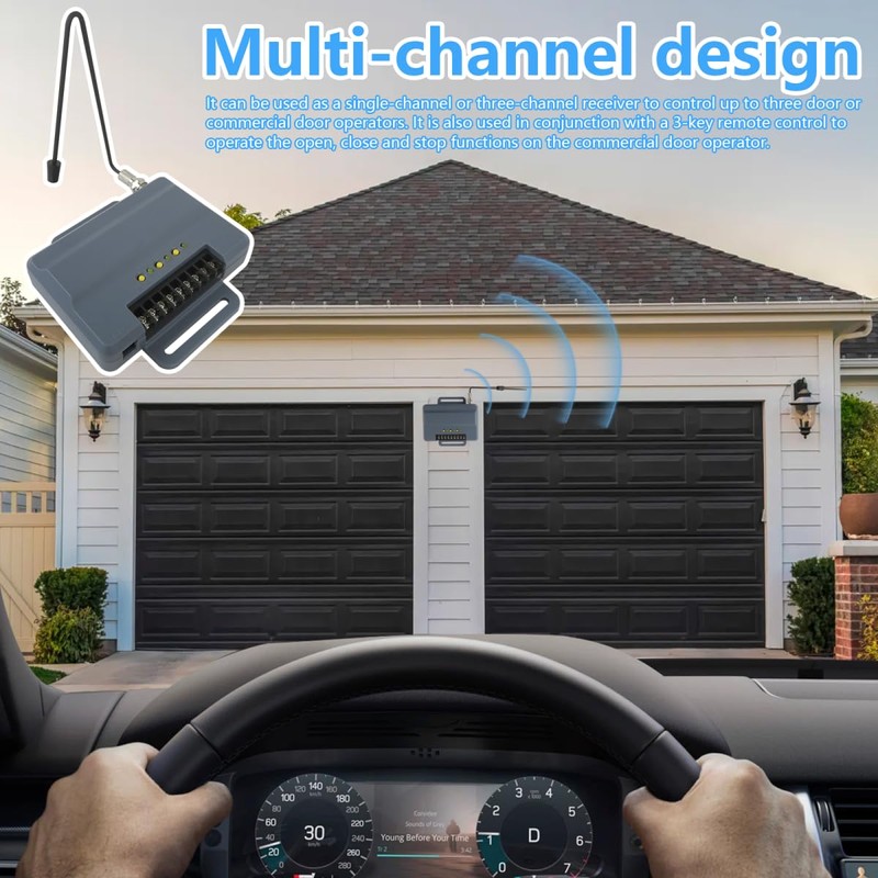 Universal Gate and Garage Door Opener Receiver Replacement Fit for