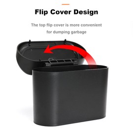 HZXINWANG 18 Rolls of Plastic Trash Bags, Waterproof Car Trash Can, Suitable for Home, Kitchen, Car, Office (18 Garbage Bags)