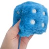 Moioee Pair of Retro Square, 3 inch Fuzzy Plush Dice