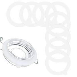8PCS Rubber Seals for Glass Jars, Airtight Silicone Replacement Gasket,Food-Grade Silicone Gaskets (3.75" Diameter,Fits Mason Jars),Leakproof,Airtight Rings for Food Storage,Canning(White)