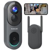 BOTSLAB 5MP Wireless Video Doorbell Camera,180° Head-to-Toe View, AI Motion
