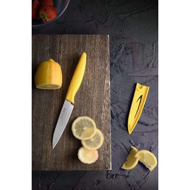 VITUER Paring knife, 4PCS Paring knives (4 Knives and 4 Knife cover), 4 Inch Peeling Knife, Fruit and Vegetable Knife, Ultra Sharp Kitchen Knives, German Steel, PP Plastic Handle