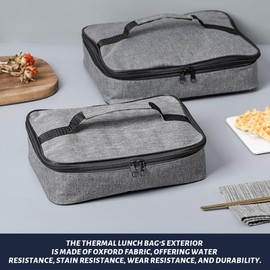 Jortmrd Small Cool Bag for On the Go, 3L Mini Cool Bag for Backpack, Insulated Foldable Lunch Bag, Thermal Bag Small for Picnic, Work, School (Grey)