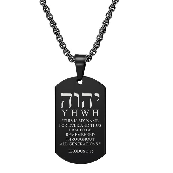 HOMLIFPER Hebrew YHVH YHWH Jehovah Names of God Pendant -