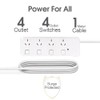 Surge Protectors with 4 Outlet，Power Board with Individual switches, Power