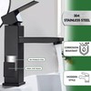 Levenson Matte Black Basin Tap with Single Lever Control Cold