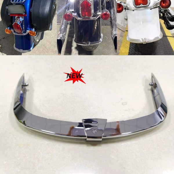 Unbranded Chrome Rear Fender Mudguard Tip Trim For Harley Softail