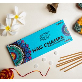 raajsee Nagchampa Incense Sticks 100 Gm Pack-100% Pure Organic Natural Hand Rolled Free From Chemicals-Perfect For Church,Aroma therapy,Relaxation,Meditation,Positivity & Sensual Therapy 100 gm pack