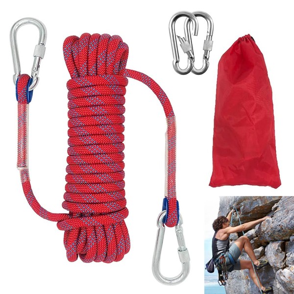 Professional Climbing Rope, 10mmx10m Rappelling Abseiling Rope, Static Climbing Rope