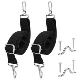 Cosmos 2 Pcs Bimini Boat Top Straps Adjustable Marine Awning Webbing Straps 30" - 56" Heavy Duty Boat Canopy Straps with Double Snap Hook, Stainless Steel Boat Awning Hardware