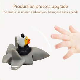 Nuwani 5" L Air Force Rubber Duck That Float Upright Mighty US Air Force Modern F35 Special Rubber Ducky Birthday Baby Shower Party US Patriotic Themed General Gift Bathtub Bath Toy