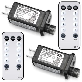 2 Pcs 8 Mode LED Light Transformer Class 2 Power Supply LED Controller IP44 Waterproof Low Voltage Transformer US Plug Adapter Replacement for Christmas String Light (30V9W)