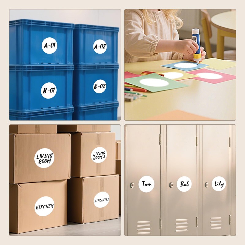 Meitaat Pack of 500 Round Stickers 76 mm Colour Coding