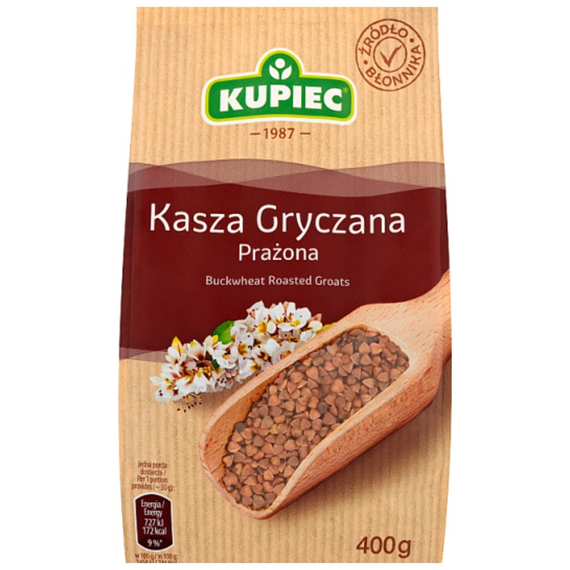 Kupiec Buckwheat Roasted Groats 400g (14.1 oz) From Poland Pack