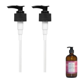 Replacement Dispenser Pump Compatible with Heritage Store Castor Oil & Queen of The Thrones and Rejuve Naturals Castor Oil 16 oz, 2 Pack, Black