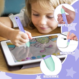 2 Stück Tablet Stift für Kinder, Kinderfreundliche Stylus Stifte für Touchscreens, Tablet Eingabestift,Touchscreen Touch Stift,Weich Silikon Kinder Tablet Stift für Handys Tablets Kinder Smartwatch