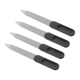 Mikinona Soothing Nail File Set 4pcs Metal Nail Files Rough Grit Manicure Tools for Men and Women Reusable and Washable