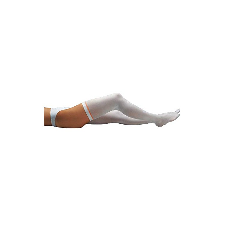 Holthaus Medical Medical Thrombosis Prophylaxis Compression Stocking, White, Thigh Length,