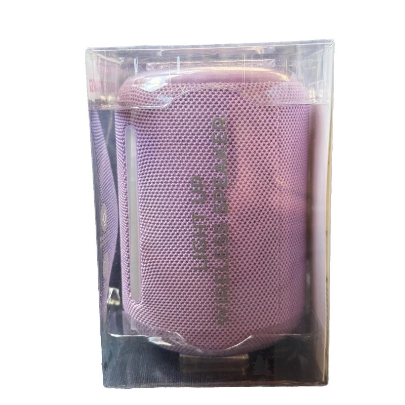 Vivitar Light Up LED Wireless Speaker Bluetooth New Rechargeable Purple