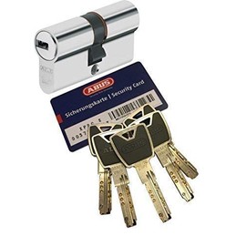 ABUS XP20S Double cylinder Länge (a/b) 35/40mm (c=75mm) mit Security card and 5 Key with Design-Clip, Emergency and Emergency function on double cylinders and SKG Drill protection