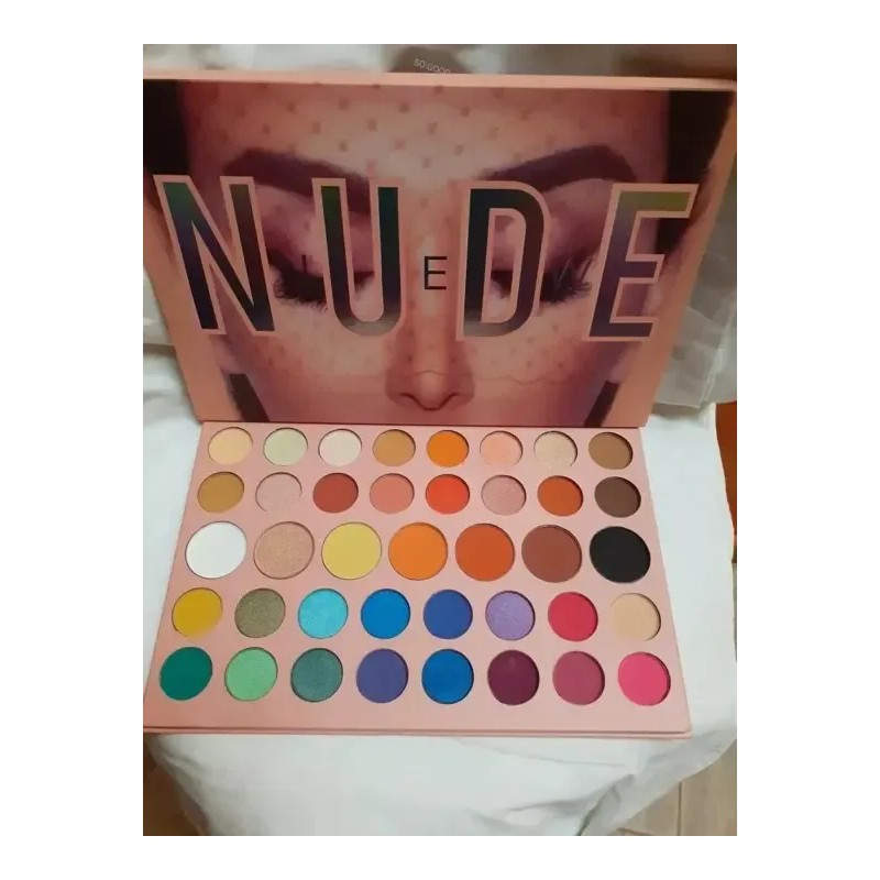 Paleta Sombras Nude 39 Grande Tonos Maquillaje Glitter Mate
