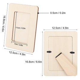 GNIEMCKIN 35 PCS 3.16 x 4.7 Inch Wooden Picture Frames, Unfinished Solid Wood Photo Frames for Crafts, Perfect for DIY Painting and Decorative Projects