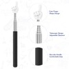 PEAPIN Retractable Teacher Pointer, White Extendable Classroom Pointer Stick for