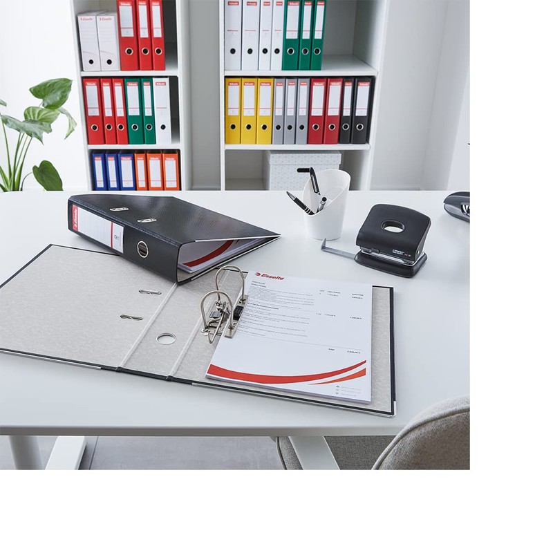 Esselte A4 Lever Arch File, White, 52mm Spine, Plastic, Pack