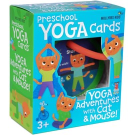 MOLLYBEE KIDS Preschool Yoga Cards for Kids, Set of 40 Poses and Activities, Beginner Yoga for Kids, Gifts for Ages 3+