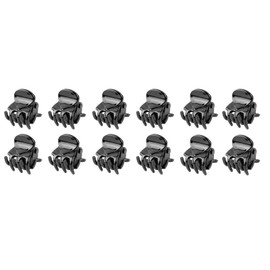 Mini Hair Clip Set 12pcs Cute Hair Accessories Simple Hair Accessories (Black)