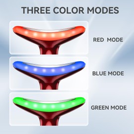 YUNRUO Neck Face Massager, 3-in-1 Portable Facial Massager (Red)