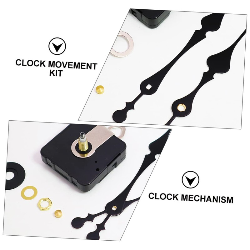 TEHAUX 2 Sets DIY Clock Movement Kit Quartz Clock Mechanisms