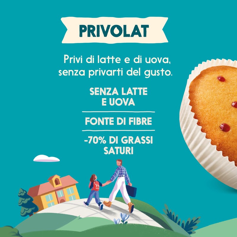Misura Tortine con Ciliegia e Mirtillo Privolat | Senza Latte