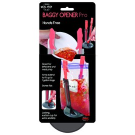 Jokari Suction Cup Fortified Baggy Rack 6 Pack For More Stability When Filling Plastic Freezer Storage Zip Lock Bags. Sturdy Clips Hold Containers Open to Pour Leftovers and Meal Prep Ingredients.