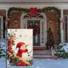 Winter Snowman Snowflake Garden Flag 12x18 Inch Double Sided Christmas