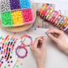 Pony Beads Bulk 1200 pcs Golden Plastic Beads Bulk for