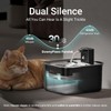 DownyPaws Cat Water Fountain Stainless Steel Cordless, 101 oz/3L FurSink