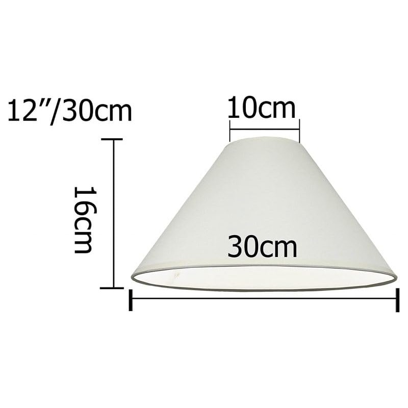 Pack of 2 - Empire Cotton Coolie Lamp Shades for