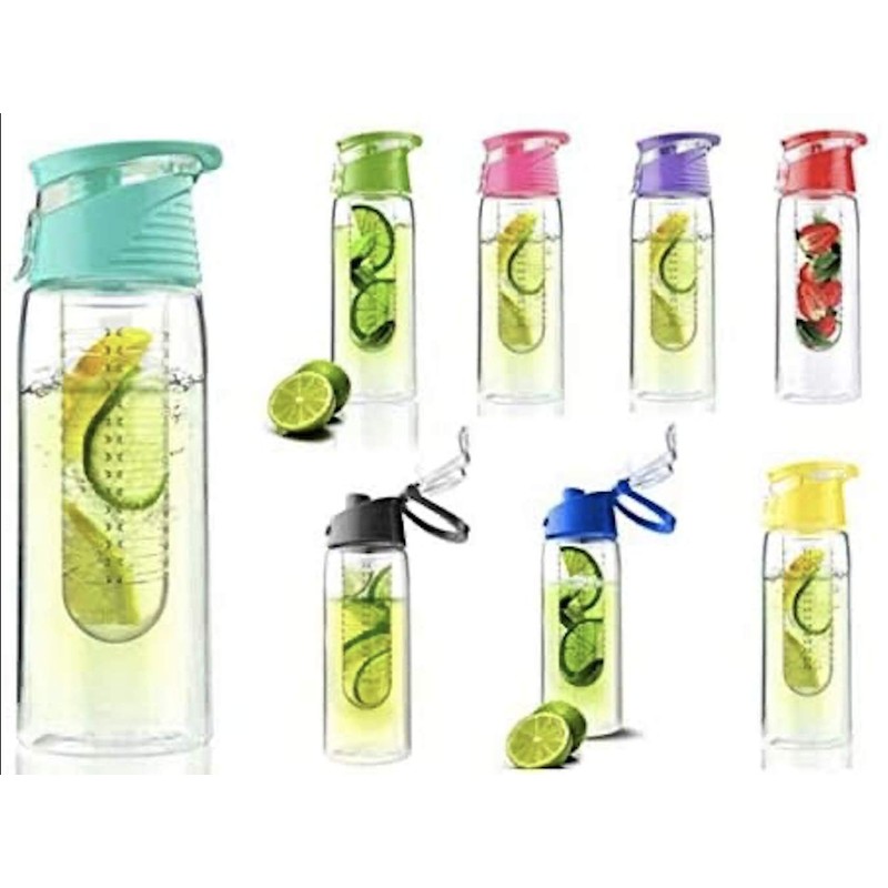 asobu FLAVOUR IT 2 GO Flavored Water Bottle, Red, ANDFN-RD