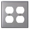 Leviton 2-Gang, Duplex Device Receptacle Wallplate, Standard Size, Device Mount,