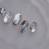 Chrome Object Handmade Nail Tip Silver Nail - Coffin Long