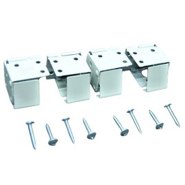 HomeAmore Blind Brackets 1" X 1" (2 Pairs + 8 Screws) White