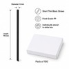 100Pcs 6x190mm Plastic Straws,Black Straws