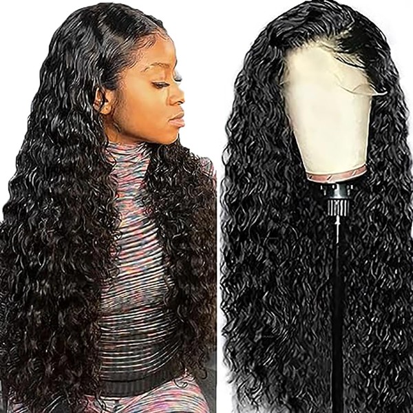 Lace Closure Wig Human Hair with Baby Hair 150% Density Pre Plucked Free Part Wig Bleached Knot Brazilian Remy Hair Unprocessed Virgin Hair Brazilian Remy Hair Wig for Women 24 Inches