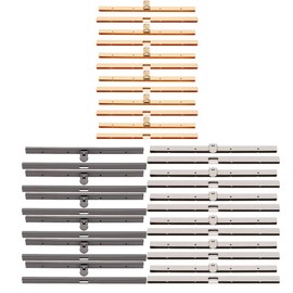 Fydun 6 x pocket clasps, wallet, metal wallet, frame, straight side luggage clip, buckle and pocket clip (19 cm) (silver)