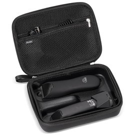 ProCase Hard Travel Storage Case for Meridian Trimmer and Shaver, Travel Toiletry Bag for Groin Body Pubic Hair Trimmer, Carrying Bag for Razor Shaver Trimmer Tub and Accessories -Black (Case Only)
