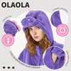 OLAOLA Unisex Animal Onesies, Flannel Purple Dinosaur Adult Onesie, Plush