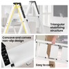FAHKNS White 4 Step Ladder, Aluminum Light Folding 4 Step